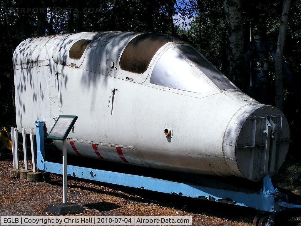EGLB Airport - cockpit of BAC TSR-2, which was used as a structural test section