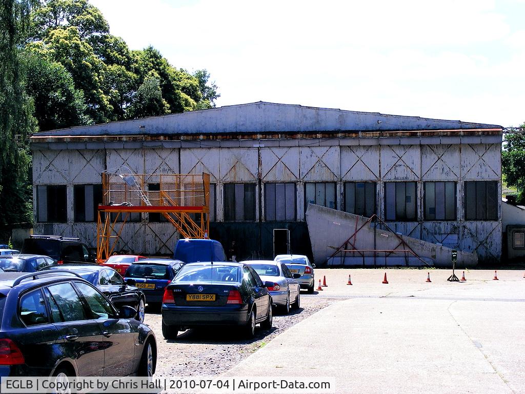 EGLB Airport - Bellman hangar built at Brooklands in 1940 for Vickers-Armstrongs and used for dispersed final assembly work on the Wellington Mk II bomber