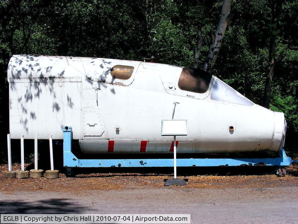 EGLB Airport - cockpit of BAC TSR-2, which was used as a structural test section