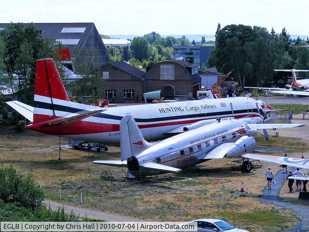 EGLB Airport - Vickers Vanguard G-APEP and Vickers Viking G-AGRU at the Brooklands Museum