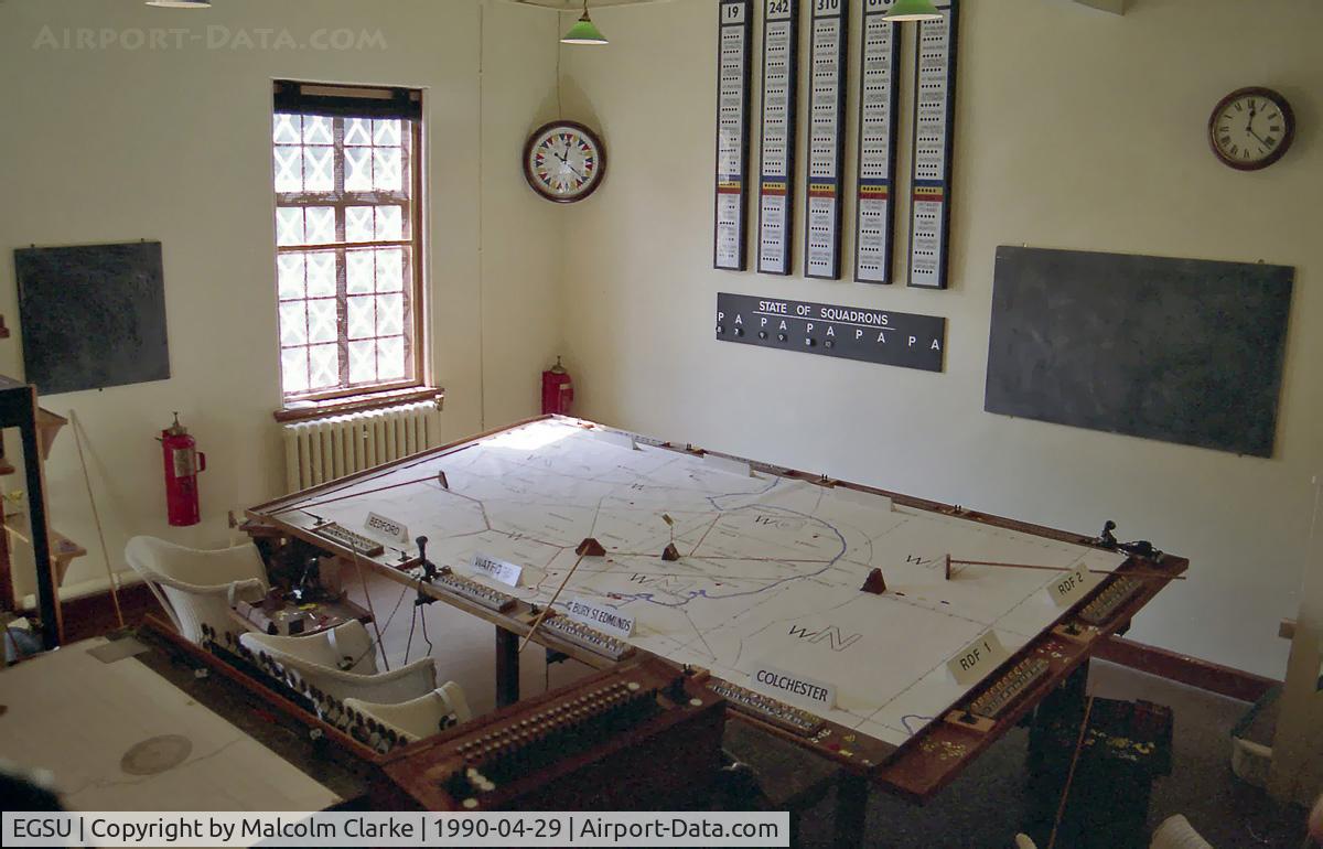 Duxford Airport, Cambridge, England United Kingdom (EGSU) - A view of the operations room at Duxford Airfield, reconstructed as it was when the airfield was a Fighter Command RAF station in World War 2, operating Spitfire and Hurricane squadrons during the Battle of Britain.