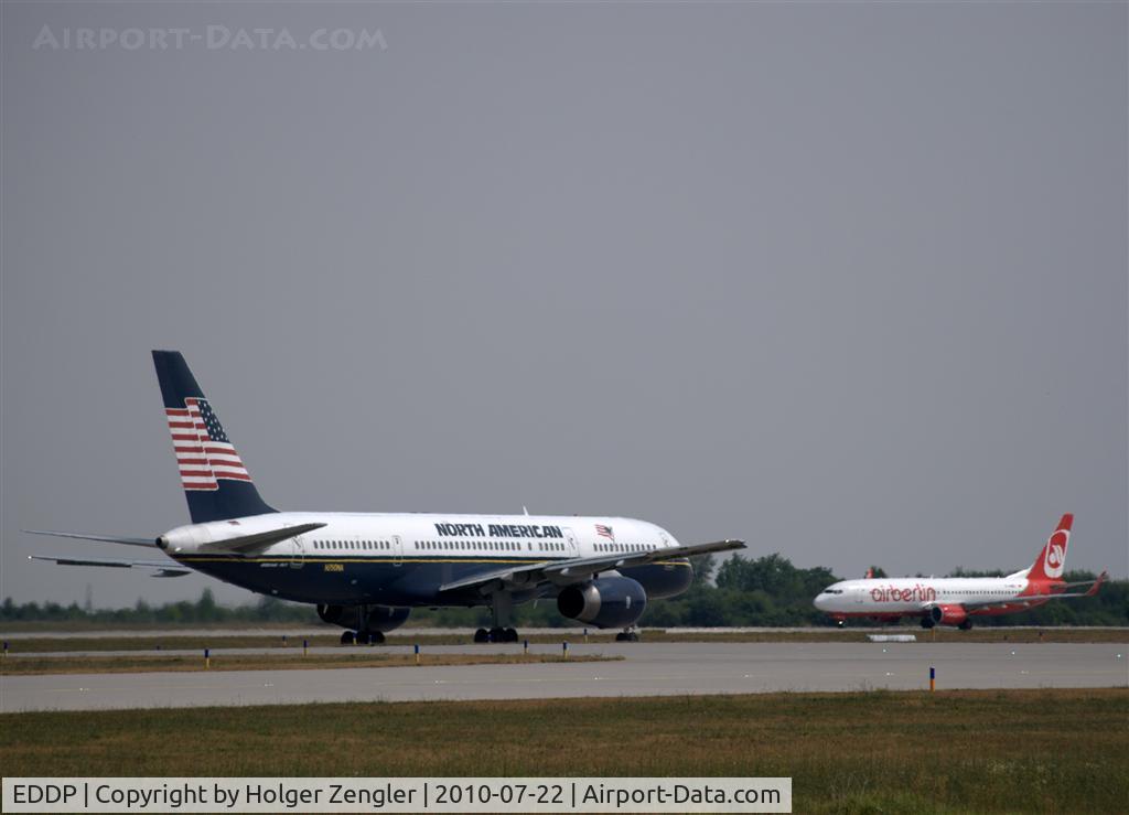 Leipzig/Halle Airport, Leipzig/Halle Germany (EDDP) - Red and blue are glowing in sunlight at noon.