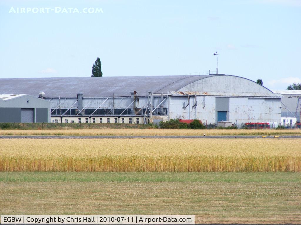 Wellesbourne Mountford Airfield Airport, Wellesbourne, England United Kingdom (EGBW) - one of the original WWII hangars at Wellesbourne which is now part of an industrial estate on the eastern side of the airfield