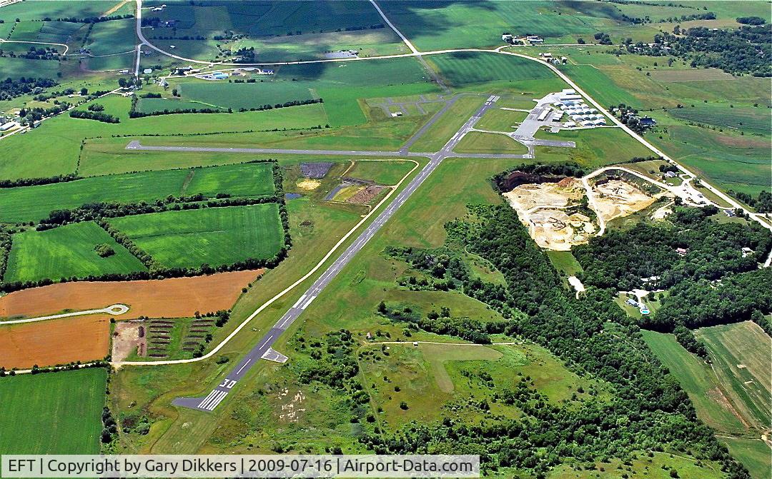 Monroe Municipal Airport (EFT) - Monroe Muni ~ Looking from east to west