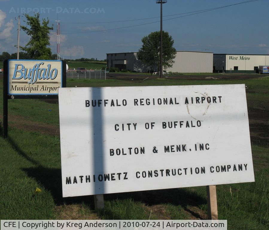 Buffalo Municipal Airport (CFE) - The signs for Buffalo Municipal Airport.