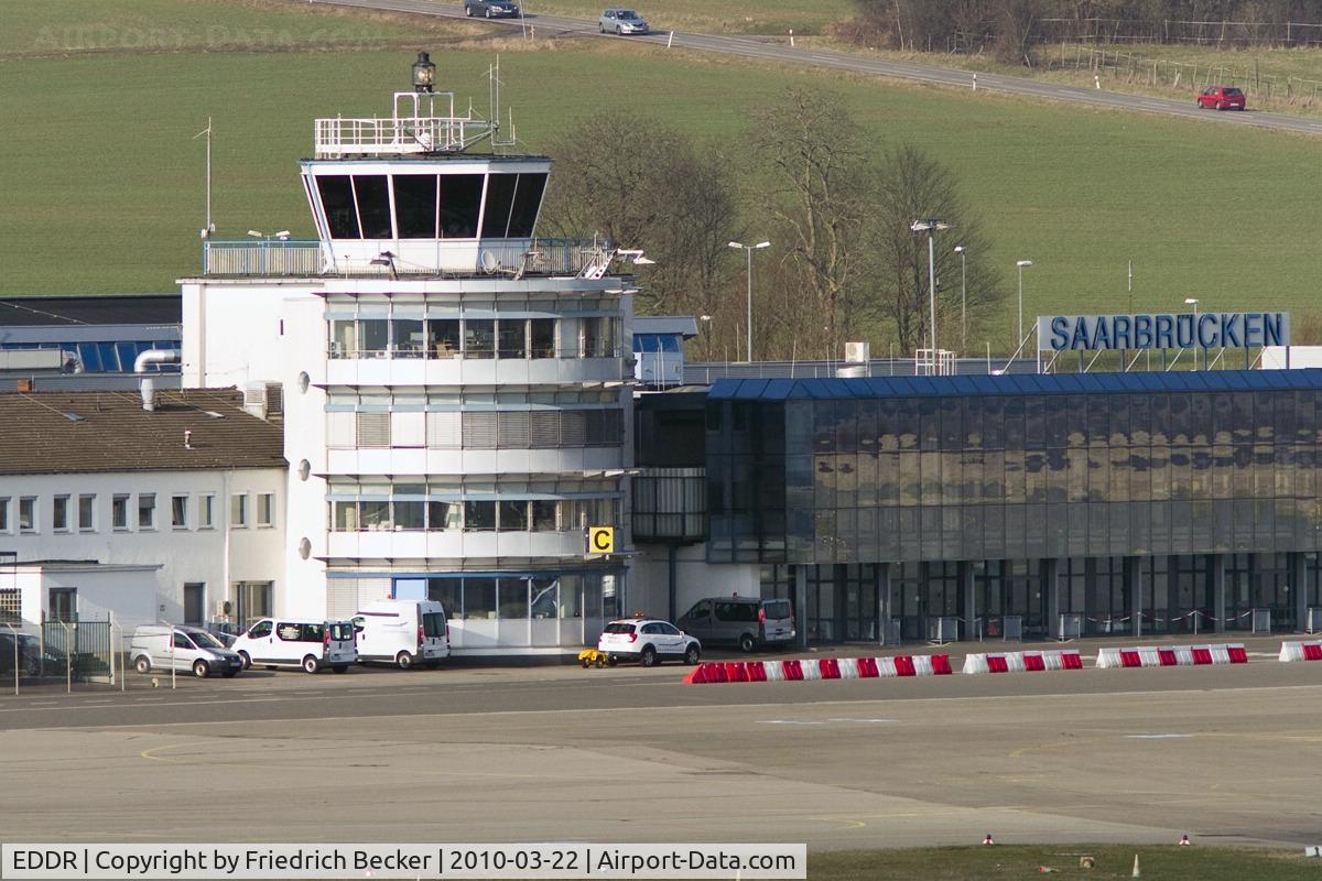 Saarbrücken Airport, Saarbrücken Germany (EDDR) - control Tower, seen from the southwest