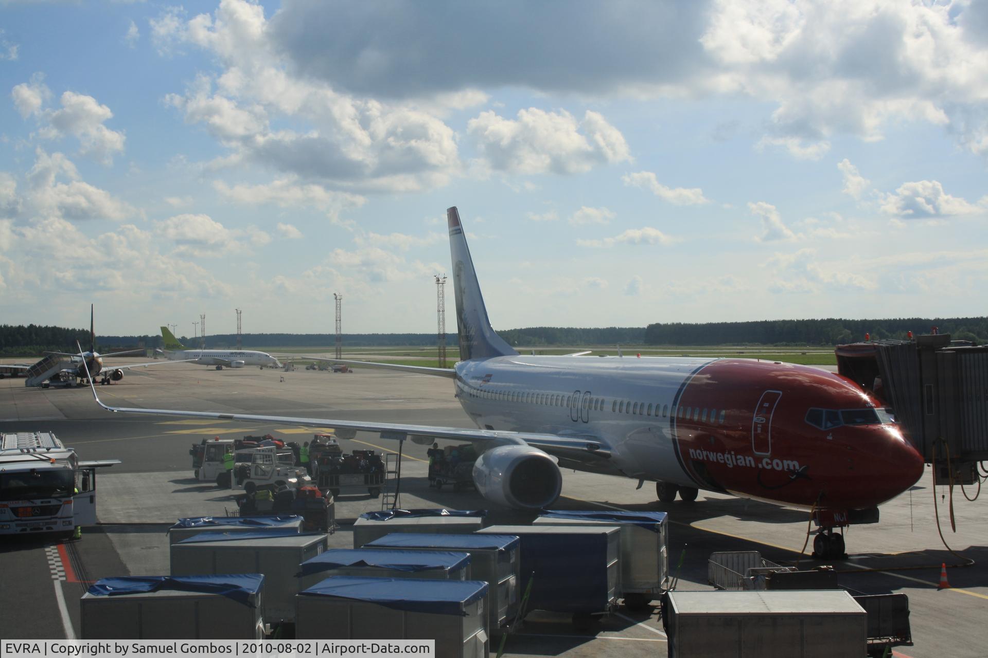 R?ga International Airport, R?ga Latvia (EVRA) - DY1074 Norwegian Air LN-NOI with Sam Eyde on the tail...Boeing 737-800 with Winglets arrived from Oslo/Gardermoen (OSL)....The plane are in Riga (RIX) Airport.....This plane are a new plane from Norwegian Air Shuttle company....which are doing a great job