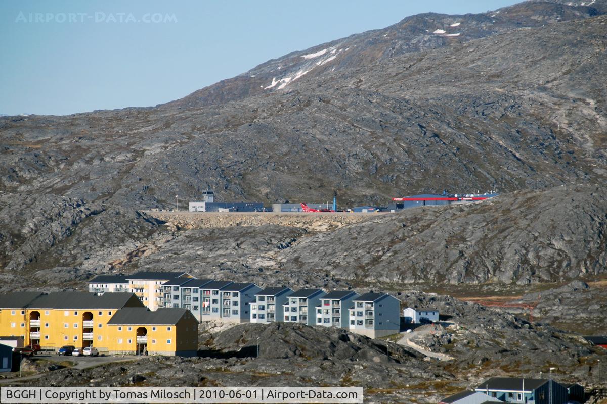 Nuuk Airport, Nuuk (Godthåb) Greenland (BGGH) - View from the city