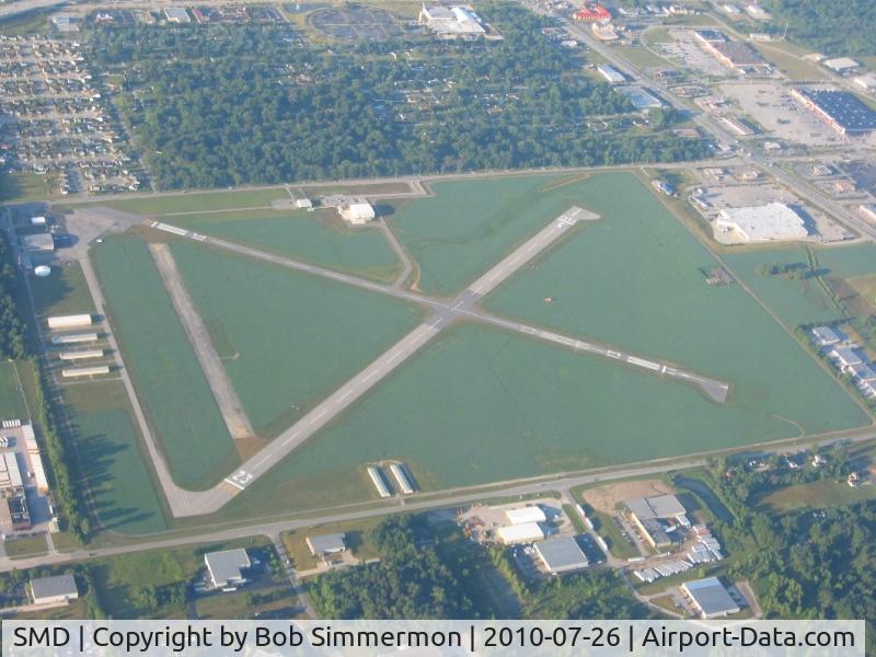 Smith Field Airport (SMD) - Looking SSW, all projects are done.