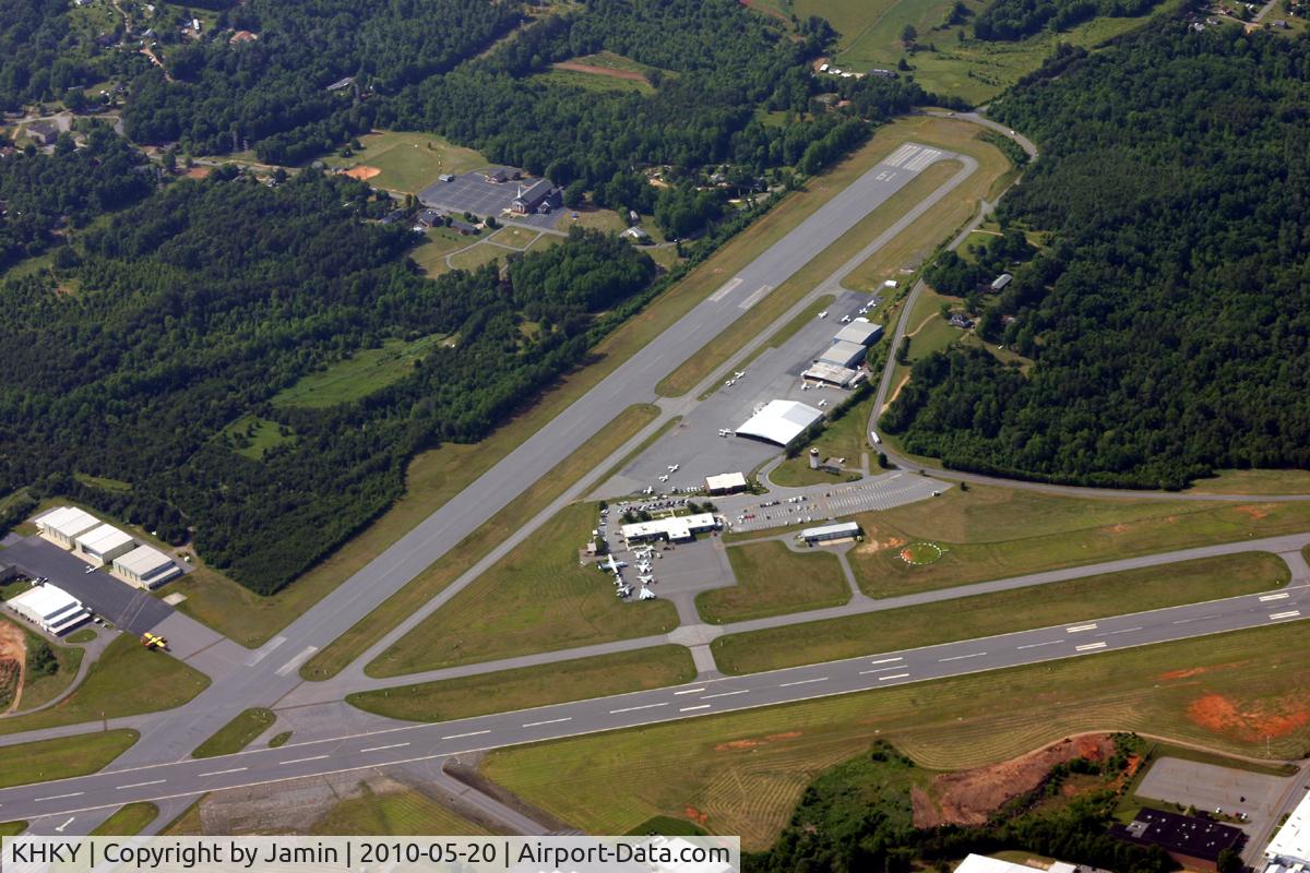 Hickory Regional Airport (HKY) - An overview of the northern part of the airport.  You can see a fire-fighting aircraft at the southern end.