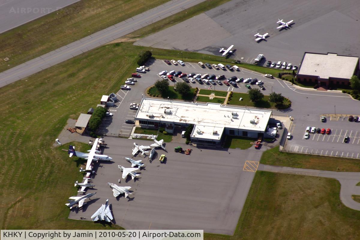 Hickory Regional Airport (HKY) - A close-up view of the terminal and museum area.