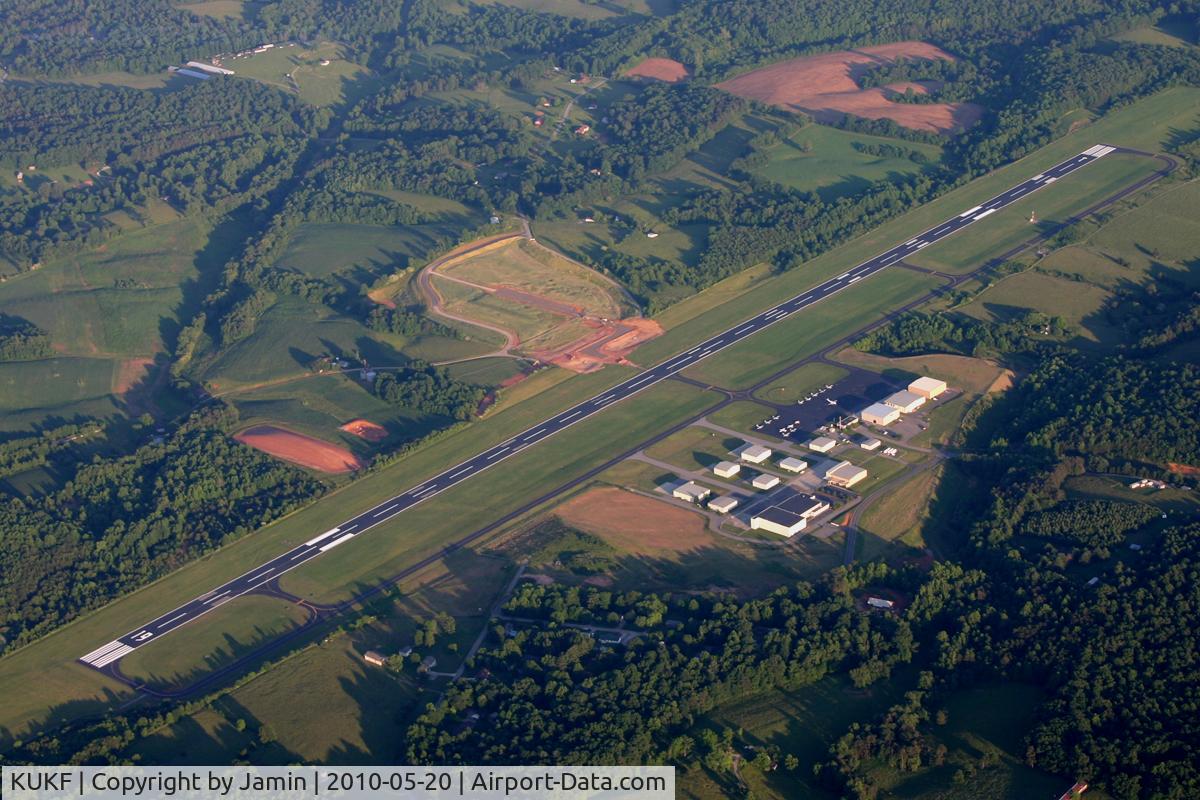 Wilkes County Airport (UKF) - Overview of the airport, taken from the North-West in late evening.