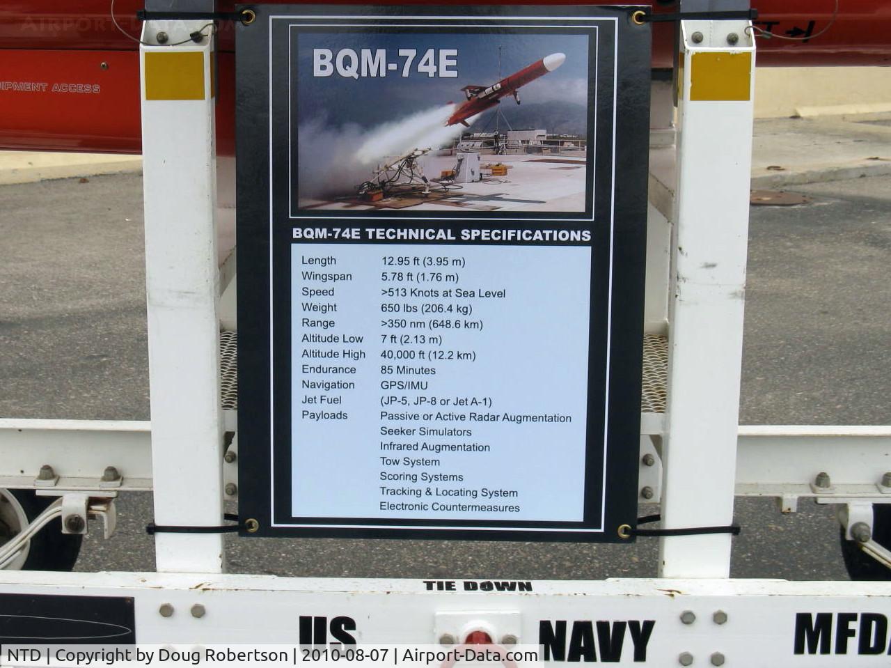 Point Mugu Nas (naval Base Ventura Co) Airport (NTD) - BQM-74E Target, data