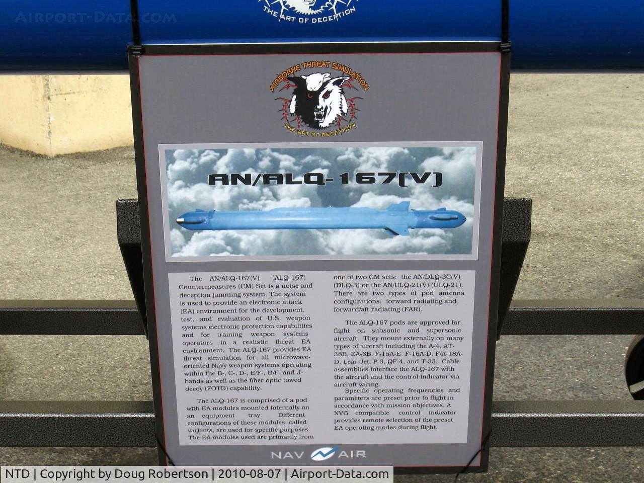 Point Mugu Nas (naval Base Ventura Co) Airport (NTD) - AN/ALQ-167(V) Electronic Countermeasures Jamming System, data