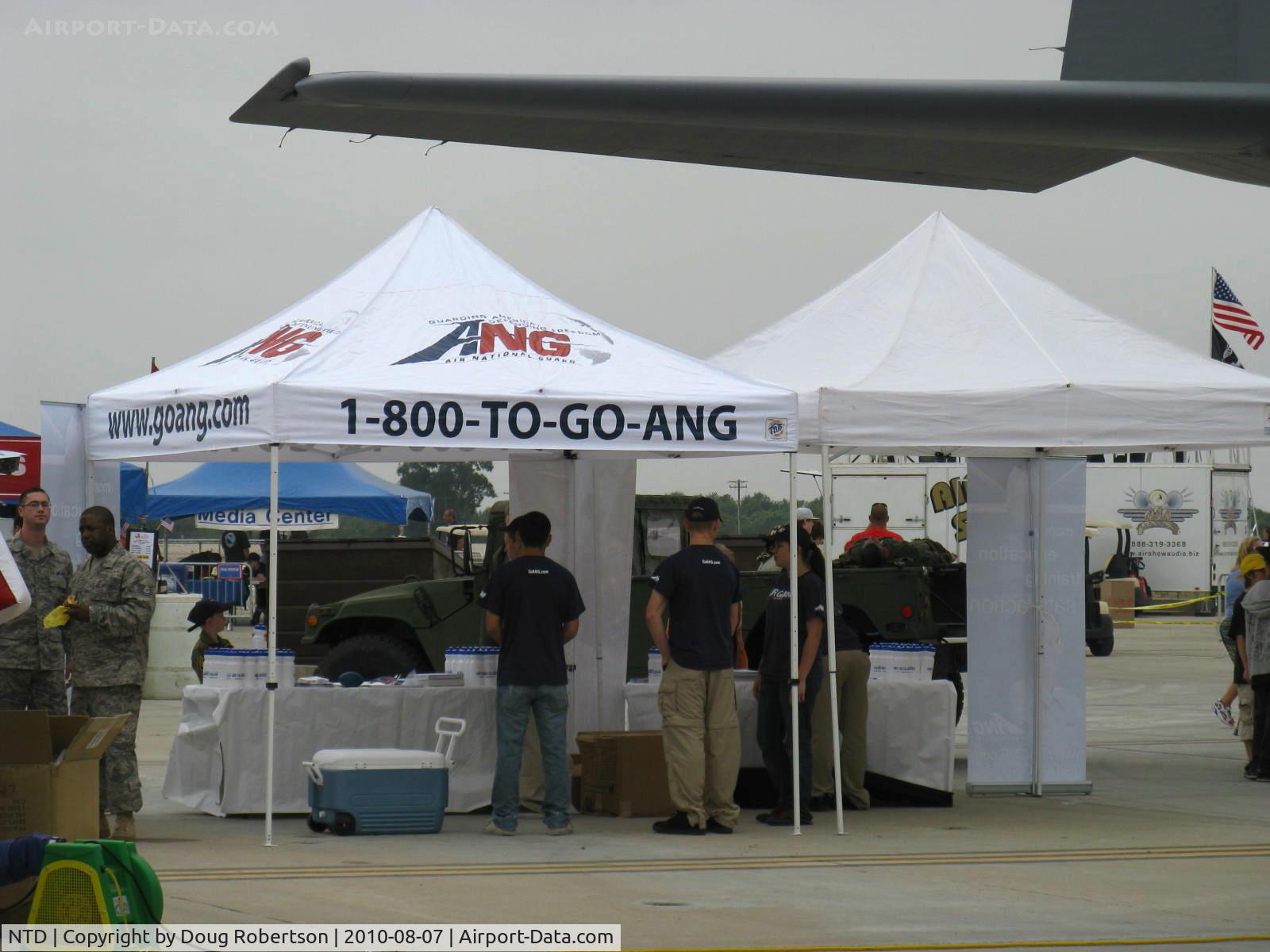 Point Mugu Nas (naval Base Ventura Co) Airport (NTD) - Air National Guard-Channel Islands, Booth at NBVC 2010 Air Show. The ANG more recently shares the runways at NTD with the original occupant (since 1946)-the US Navy.
