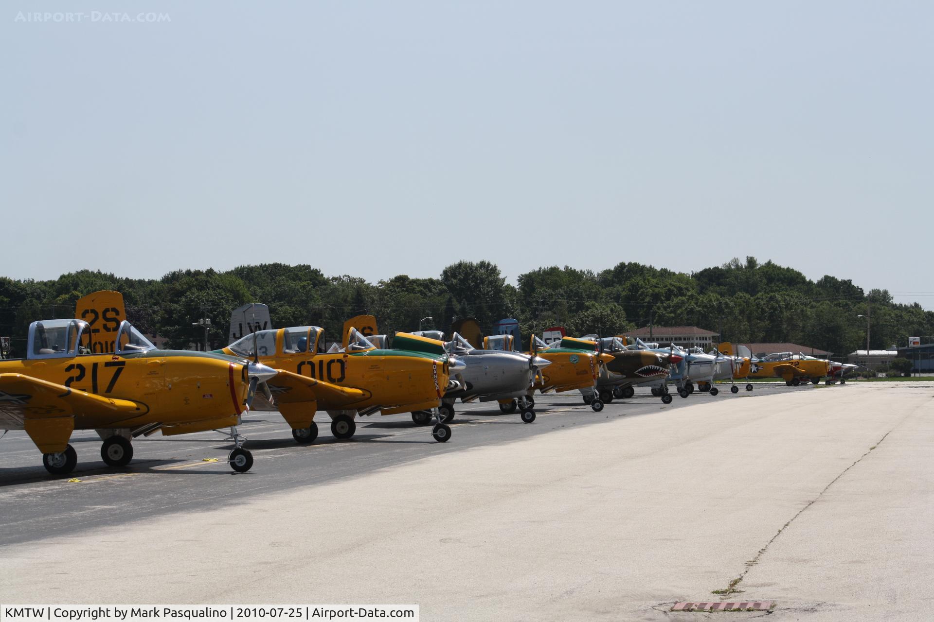 Manitowoc County Airport (MTW) - T-34 flightline