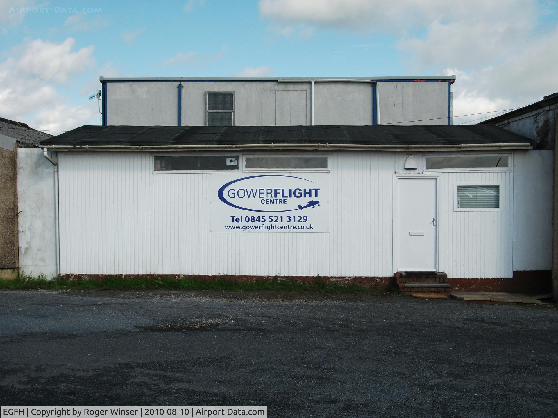 Swansea Airport, Swansea, Wales United Kingdom (EGFH) - Flight office of Gower Flight Centre based at Swansea Airport.