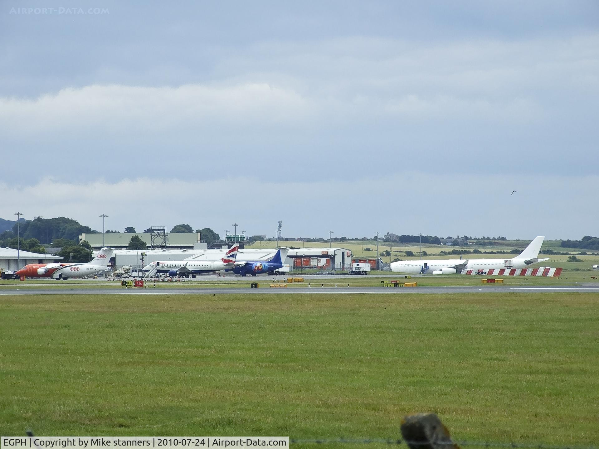 Edinburgh Airport, Edinburgh, Scotland United Kingdom (EGPH) - Freight ramp at EDI With OO-TAR,G-LCYE,G-ZAPK And CS-TQM Visible