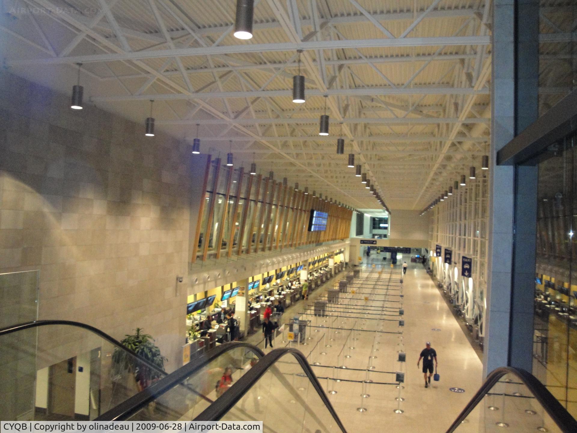Québec/Jean Lesage International Airport (Jean Lesage International Airport), Quebec City, Quebec Canada (CYQB) - Registering desks inside new terminal that opened in 2008.