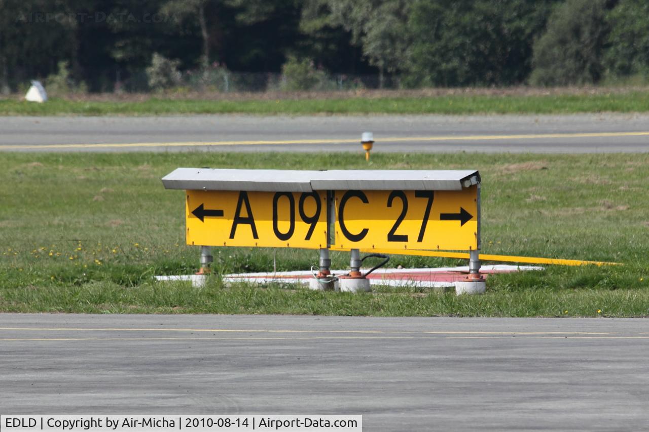 EDLD Airport - Runway of Airport Schwarze Heide Dinslaken, Germany, ZCV/EDLD.   Runway number before the extension of the runway 2010 