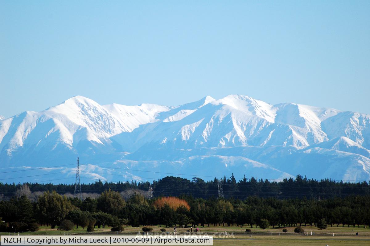 Christchurch International Airport, Christchurch New Zealand (NZCH) - Beautiful backdrop at CHC