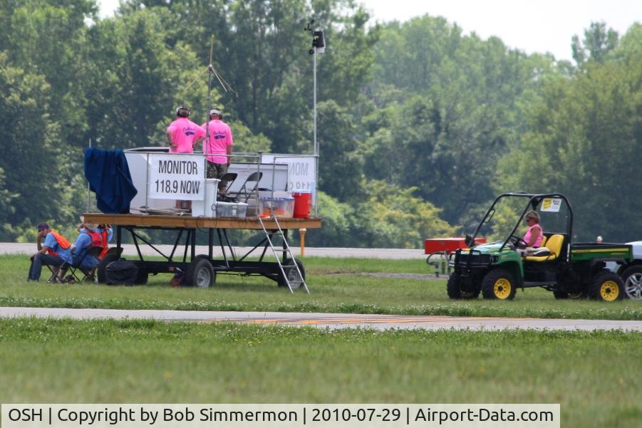 Wittman Regional Airport (OSH) - Controllers at the south end of 18-36 during Airventure 2010.