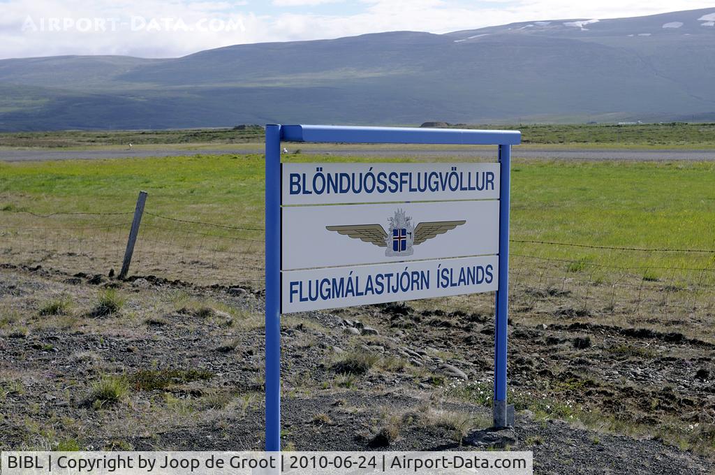 Blönduós Airport, Blönduós Iceland (BIBL) - entrance of the parking area at Blönduós airfield
