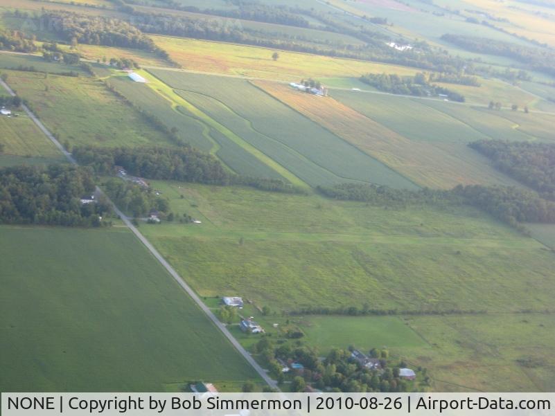 NONE Airport - Looking NE at N-S and E-W farm strips east of Lima Ohio at St. Rt. 309 and Co. Rd. 15.