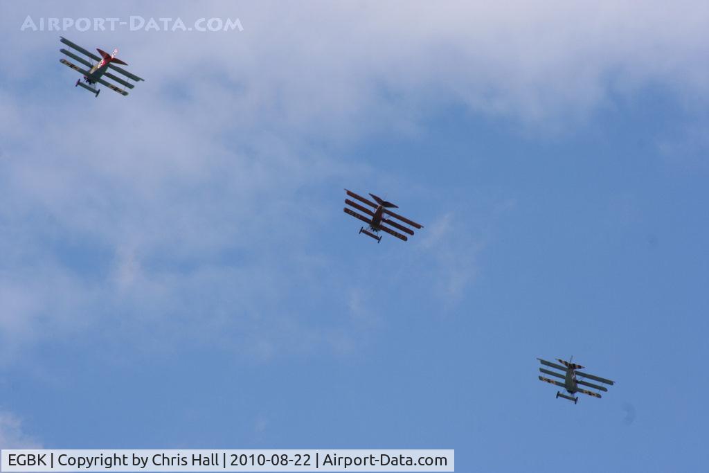 Sywell Aerodrome Airport, Northampton, England United Kingdom (EGBK) - Three Fokker triplanes displaying at the Sywell Airshow