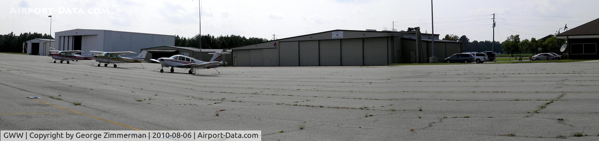 Wayne Executive Jetport Airport (GWW) - All hangers  south side of Goldsboro-Wayne Terminal