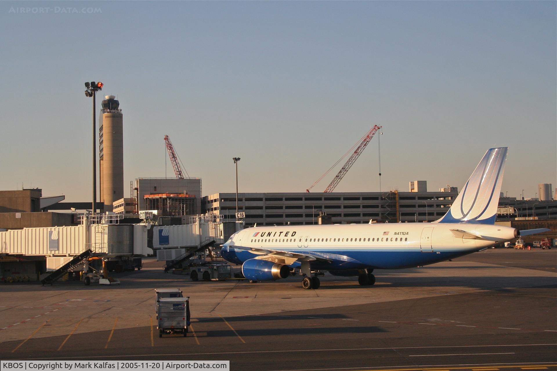 General Edward Lawrence Logan International Airport (BOS) - Boston tower as seen from the C Terminal KBOS.