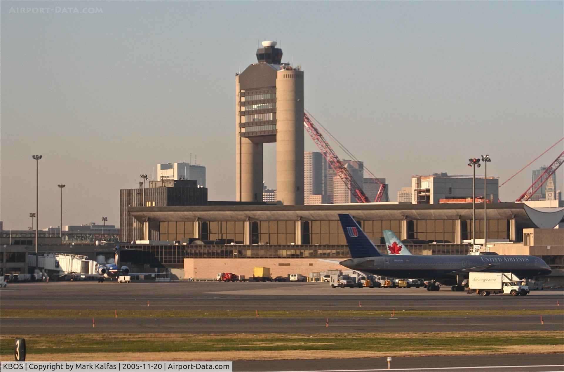 General Edward Lawrence Logan International Airport (BOS) - Boston Tower as seen from 22R KBOS.