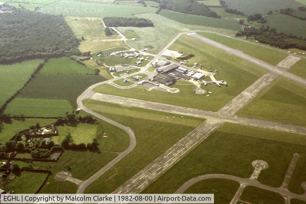 Lasham Airfield Airport, Basingstoke, England United Kingdom (EGHL) - Lasham Airfield taken during a flight from Cranfield to the Isle of Wight in 1982.
