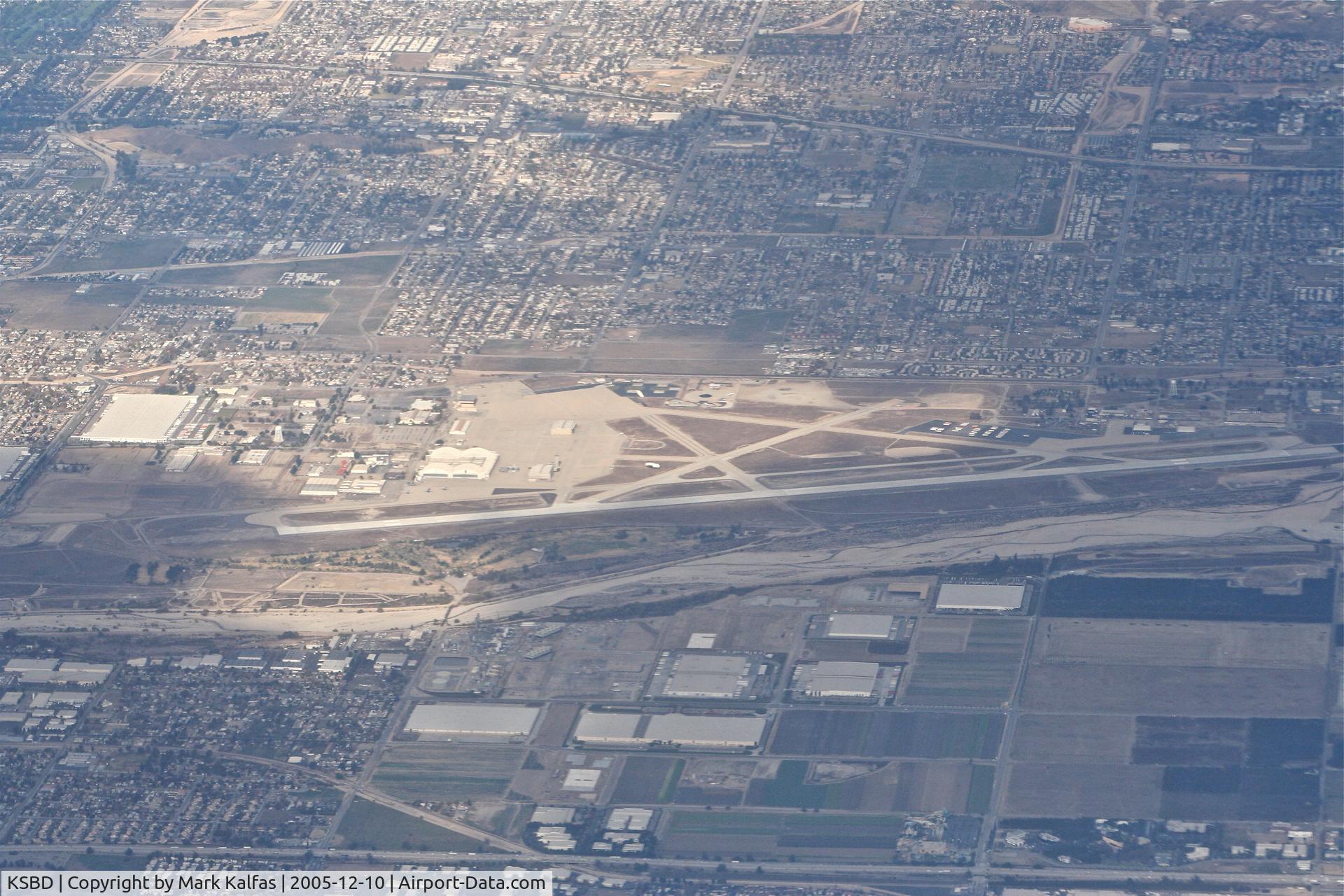 San Bernardino International Airport (SBD) - San Bernardino International Airport, San Bernardino, California as seen descending though 15,000' on the way to LAX.