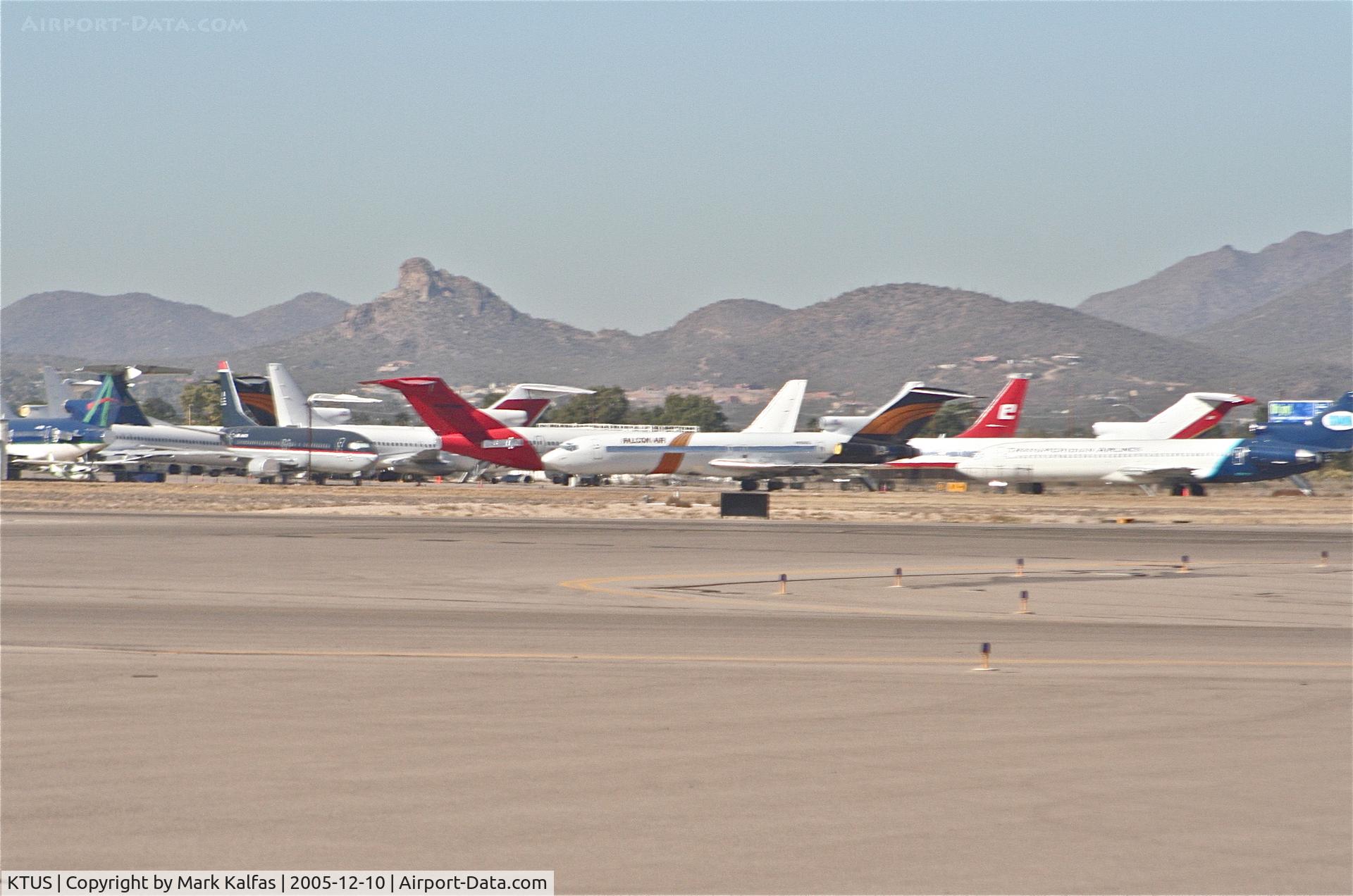 Tucson International Airport (TUS) - Tucson International Airport, Tucson, Arizona, aircraft storage facility on the west ramp.