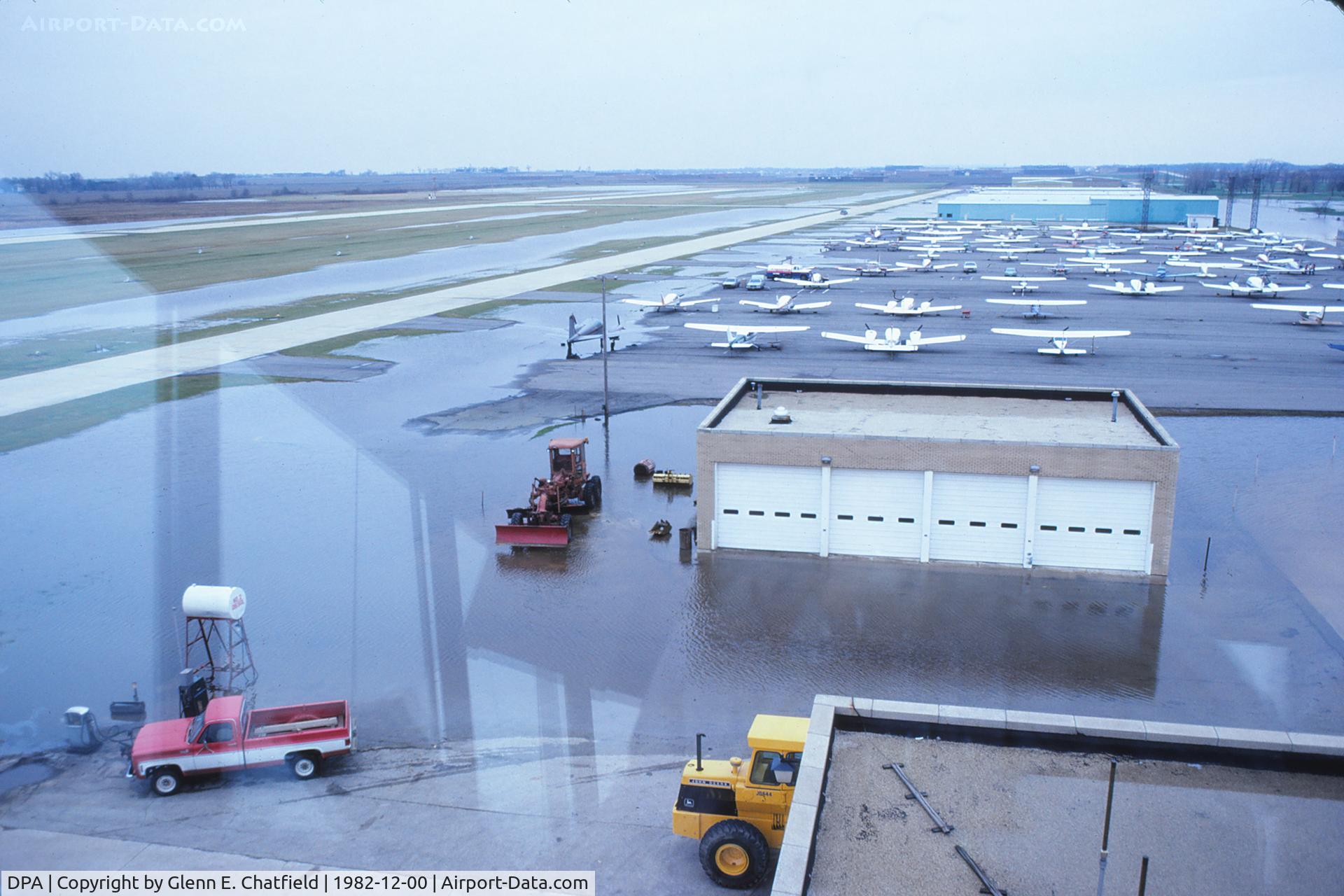 Dupage Airport (DPA) - Flooding seen from the Control Tower looking west