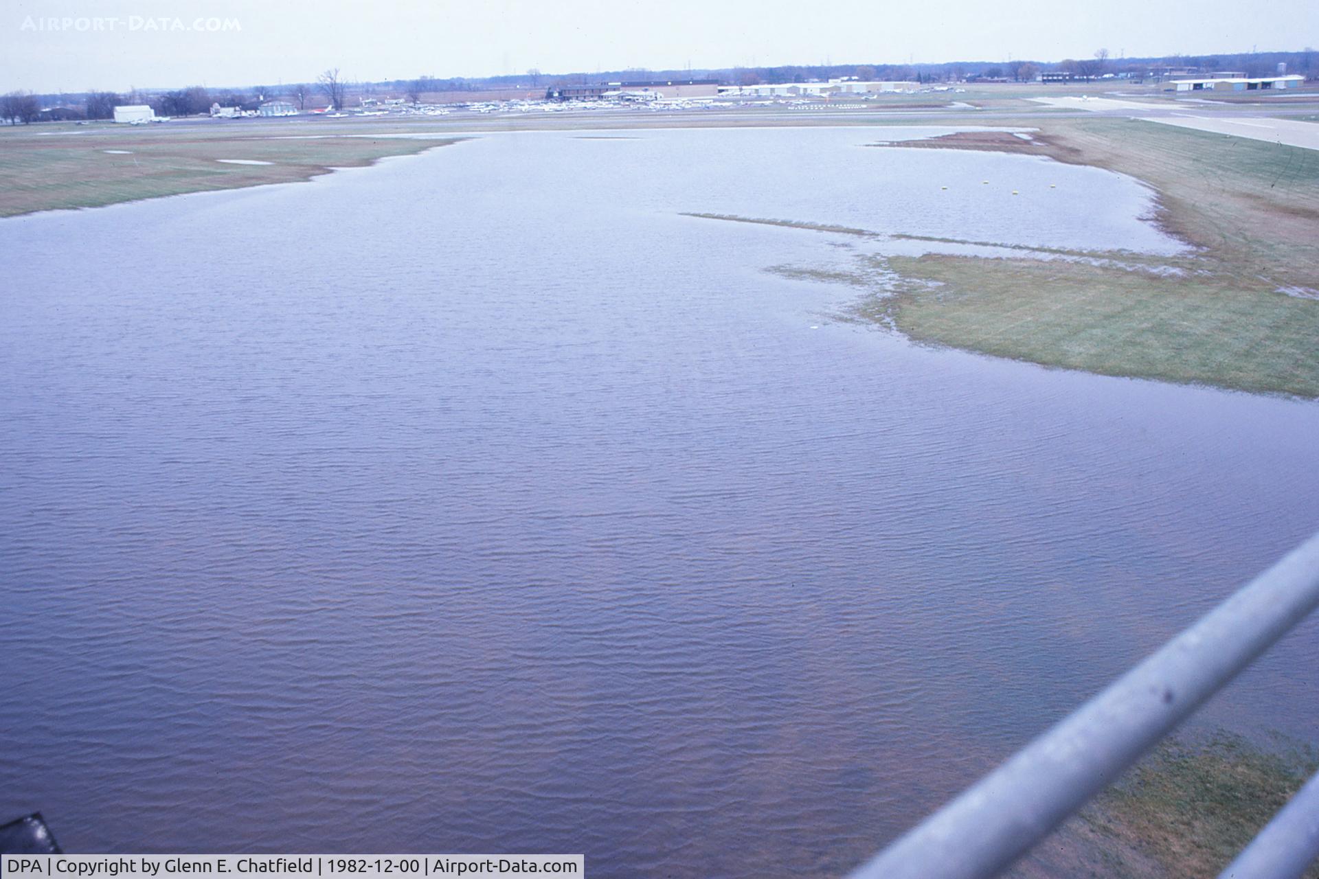 Dupage Airport (DPA) - Flooding seen from the Control Tower looking ENE