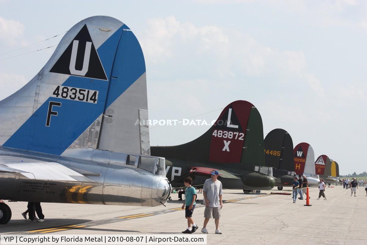 Willow Run Airport (YIP) - B-17 tails