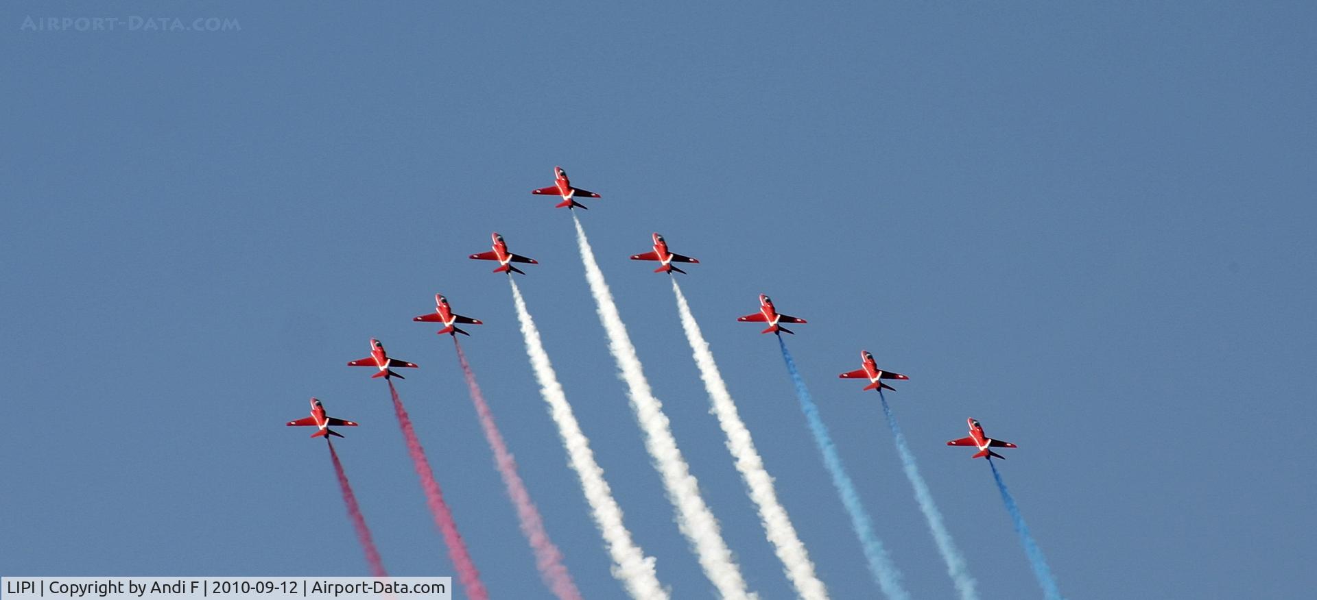Rivolto Air Force Base Airport, Rivolto / Udine Italy (LIPI) - Red Arrows