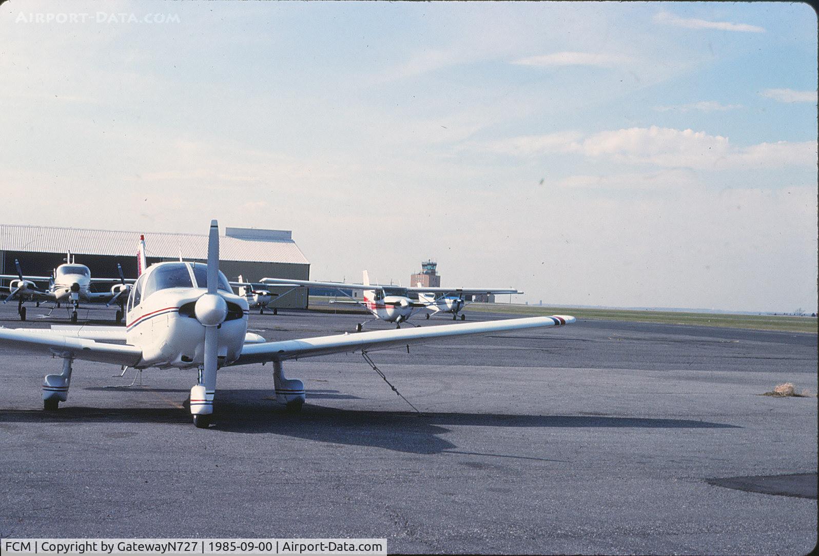 Flying Cloud Airport (FCM) - Looking SSW from the Classic Aviation ramp toward the tower.