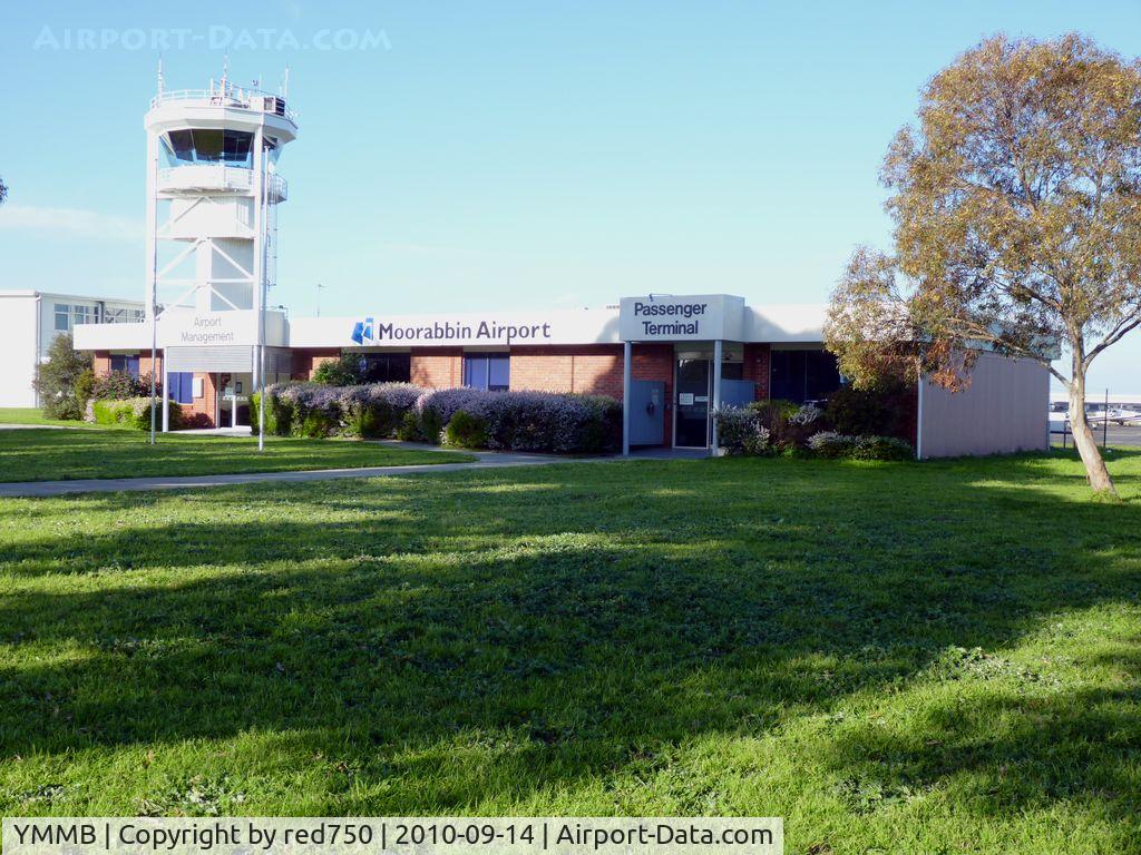 Moorabbin Airport, Moorabbin, Victoria Australia (YMMB) - Another shot of the Moorabbin Terminal and Airport Management building, taken late in the day when the sun lit the front of the building.