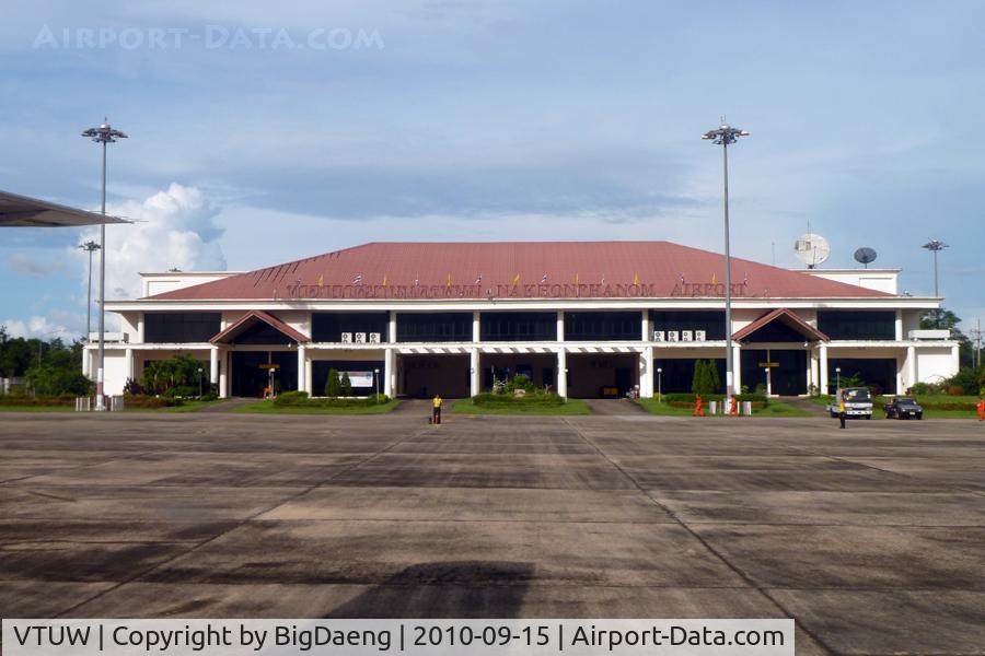 Nakhon Phanom Airport, Nakhon Phanom Thailand (VTUW) - Passenger terminal as seen from tamac after arrival by flight DD9520 from Donmueang, Bangkko.