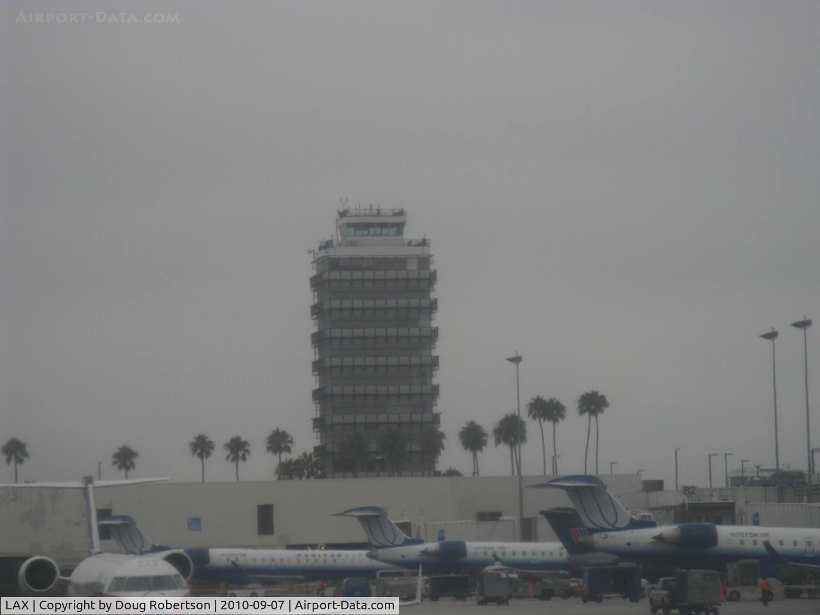 Los Angeles International Airport (LAX) - Los Angeles Int'l Airport FAA Air Traffic Control Tower on a murky, but flyable day.