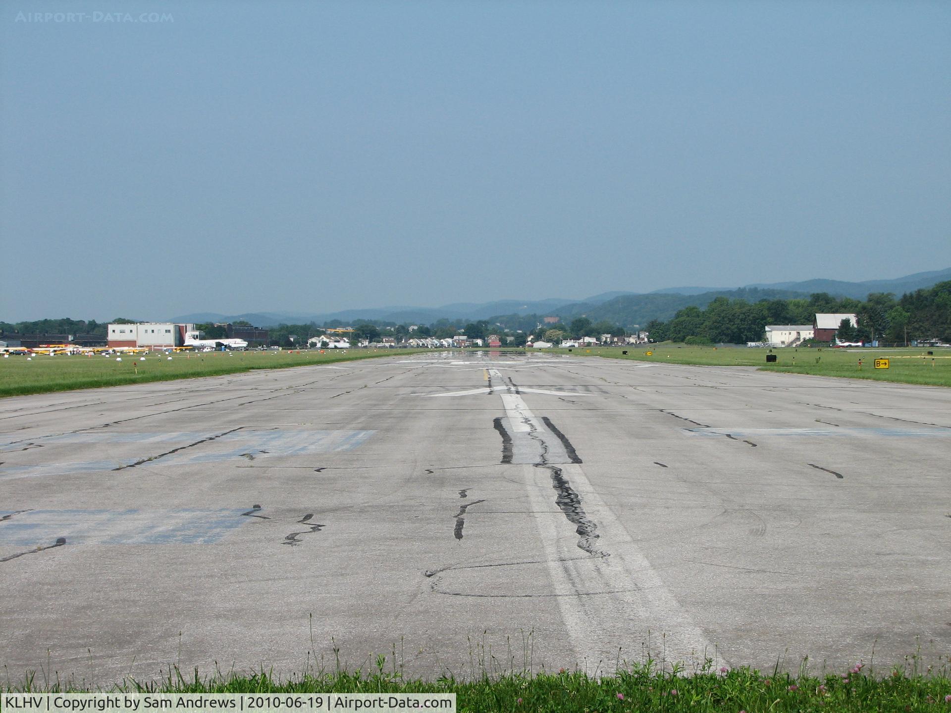 William T. Piper Memorial Airport (LHV) - Looking down RWY 27 at 2010 Sentamental Journey