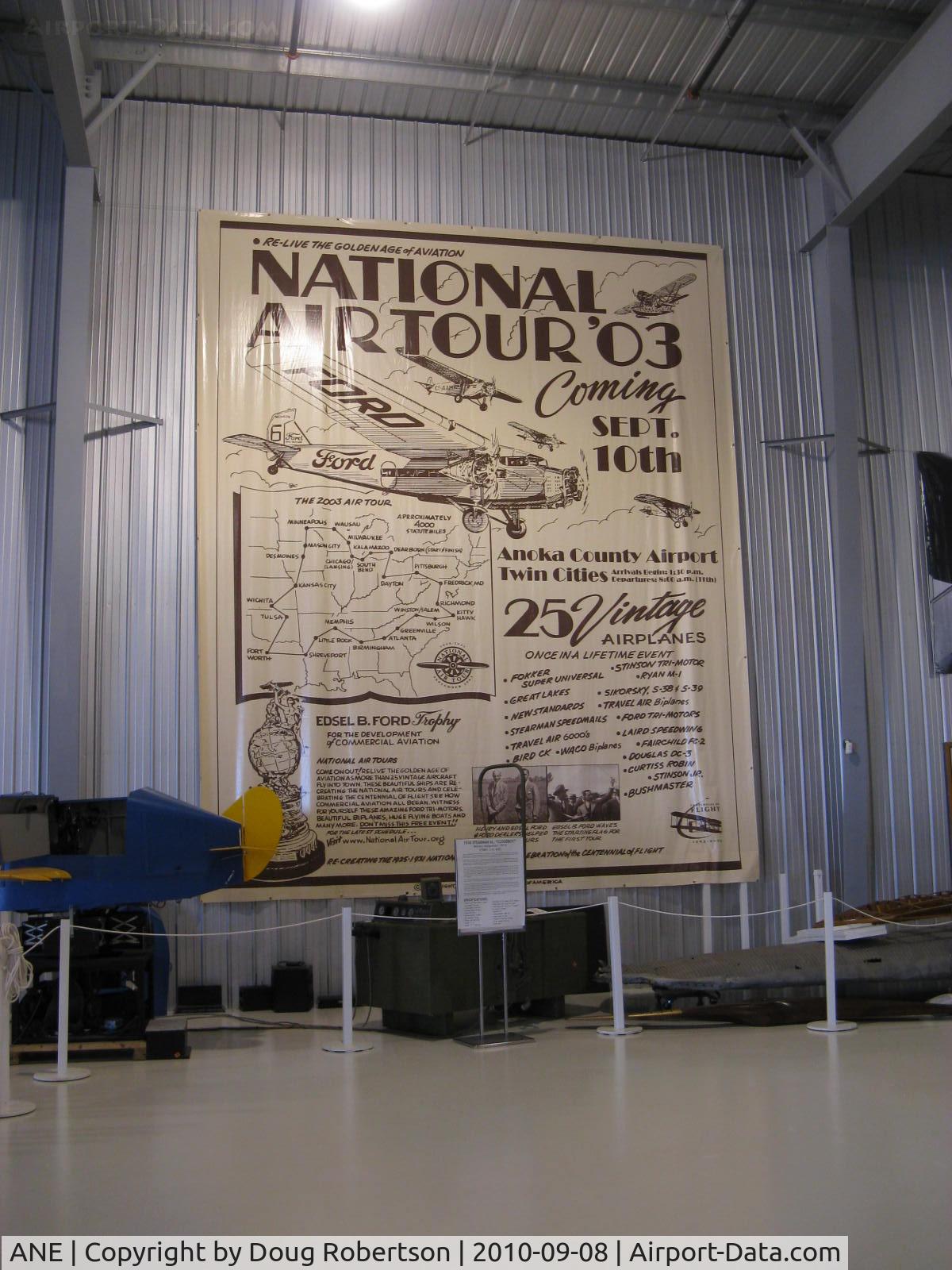 Anoka County-blaine Arpt(janes Field) Airport (ANE) - Greg Herrick, Founder of Golden Wings Museum at ANE organized the 2003 100th Anniversary of Flight National Air Tour, at Golden Wings Museum.