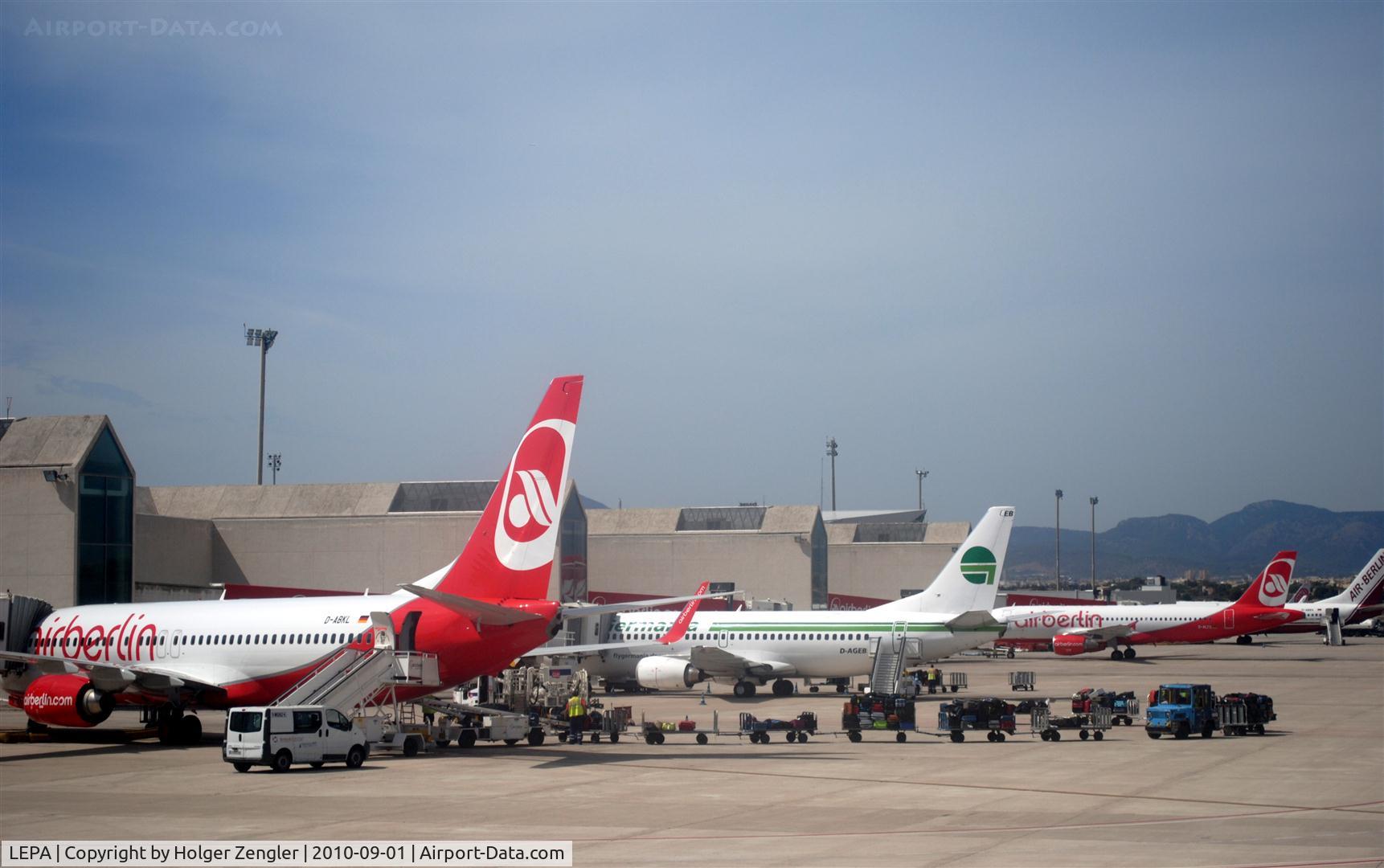 Palma de Mallorca Airport (or Son Sant Joan Airport), Palma de Mallorca Spain (LEPA) - 3 and 1 at the eastside of PMI