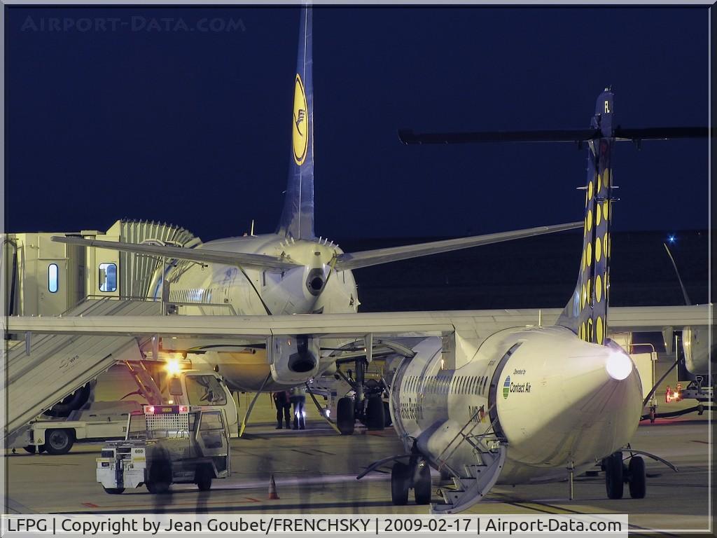 Paris Charles de Gaulle Airport (Roissy Airport), Paris France (LFPG) - hub DLH by night