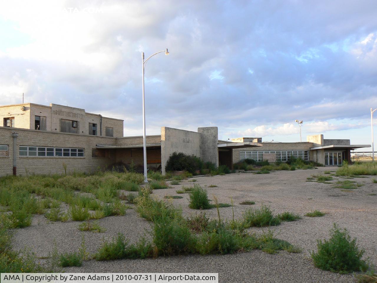 Rick Husband Amarillo International Airport (AMA) - This terminal dates from the 1930's when the Amarillo airport was named English Field. It is unused and in poor condition at this time. 