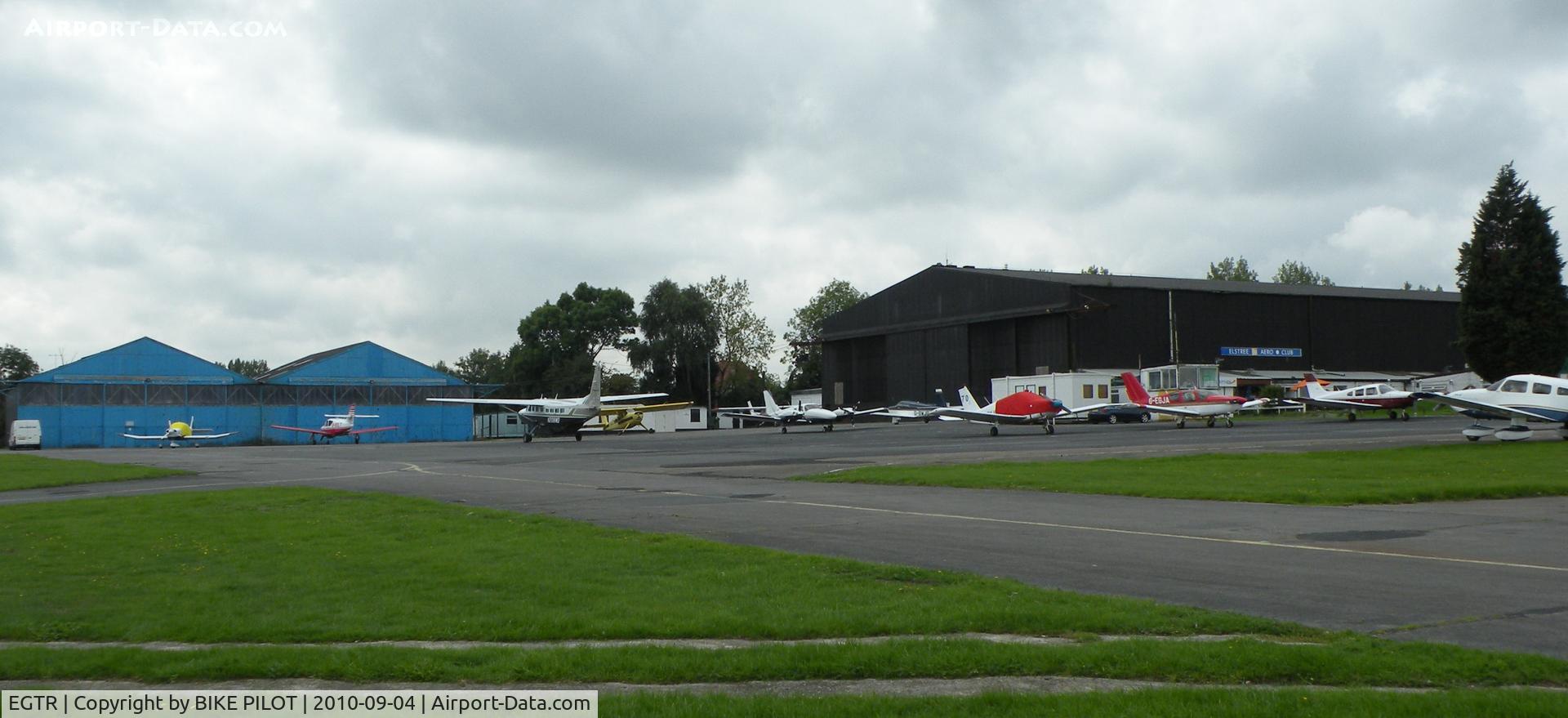 Elstree Airfield Airport, Watford, England United Kingdom (EGTR) - Main apron and hangers