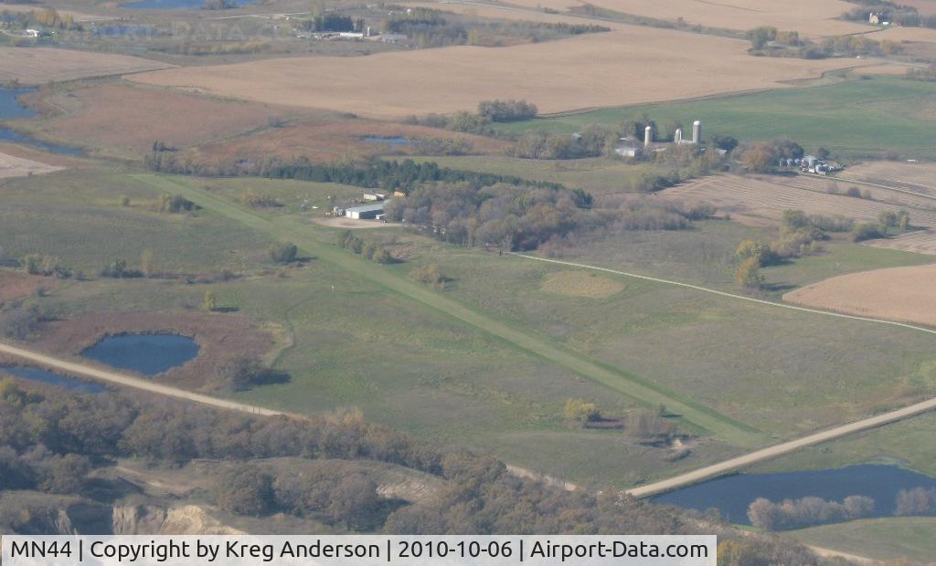 Angen Field Airport (MN44) - A shot of Angen Field from 2500'.
